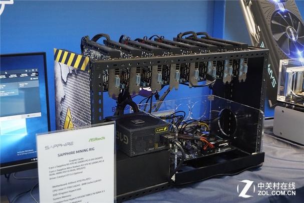 A meticulously designed Bitcoin mining rig showcasing advanced cooling technology